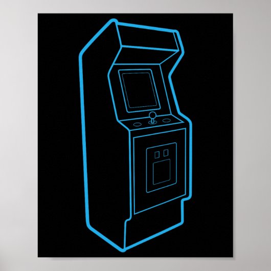 Retro Video Game Arcade Cabinet  Poster (Vorne)