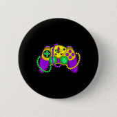 Retro Video Game Controller Hat Mardi Gras Gaming Button (Vorderseite)