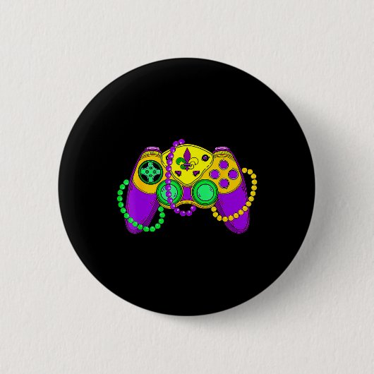 Retro Video Game Controller Hat Mardi Gras Gaming Button (Vorderseite)