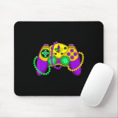Retro Video Game Controller Hat Mardi Gras Gaming Mousepad (Mit Mouse)