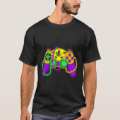Retro Video Game Controller Hat Mardi Gras Gaming T-Shirt (Vorderseite)