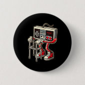 Retro Video Game Controller With Walker Funny Game Button (Vorderseite)