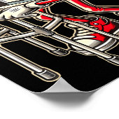 Retro Video Game Controller With Walker Funny Game Poster (Ecke)