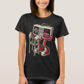Retro Video Game Controller With Walker Funny Game T-Shirt (Vorderseite)
