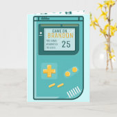 Retro Video Game Level Up Benutzerdefiniertes Gebu Karte (Gelbe Blume)