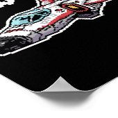 Retro Video Game Ship Arcade Funny Nostalgia Gamer Poster (Ecke)