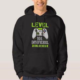 Retro video gaming boy gaming Apparel 100 days Of Hoodie