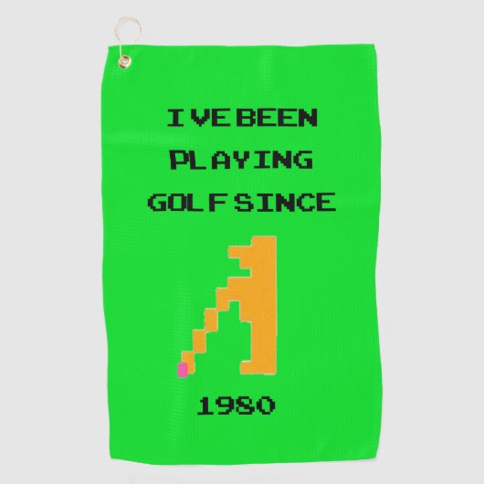 Retro Video Golf Spielhandtuch Golfhandtuch (Vorderseite)