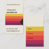 Retro Videoband VHSs für Videographers, Visitenkarte (Vorne/Hinten)