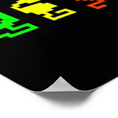 Retro-Videospiel 8-bit-Abenteuer-Drache Poster (Ecke)