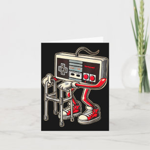 Retro-Videospiel-Controller mit Walker Lustiges Sp Karte