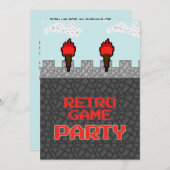 Retro-Videospiel-Party Einladung (Vorne/Hinten)
