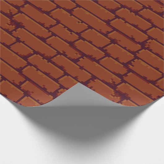 Retro Videospiel-Rückblende-Backsteinmauer des Geschenkpapier (Ecke)