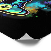 Retro-Videospielcontroller für Männer1 Poster (Ecke)