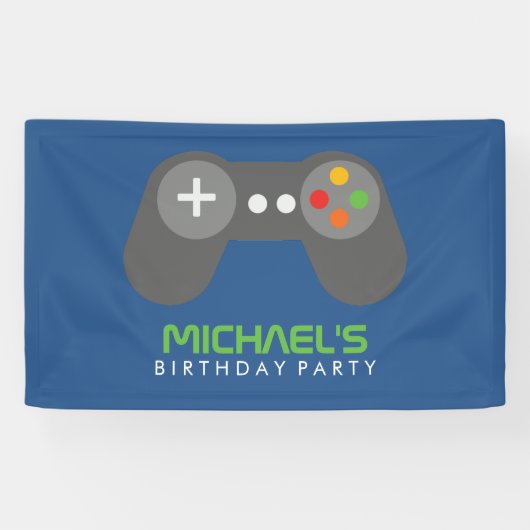 Retro-Videospiele ThemenKindergeburtstag-Party Banner (Horizontal)