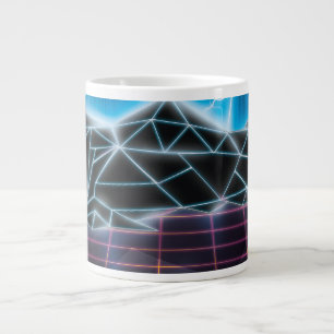 Retro-Videospielgrafik der 1980er Jahre Jumbo-Tasse