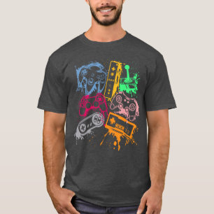 Retro-Videospielkonsolen-Controller 80er 90er Arca T-Shirt