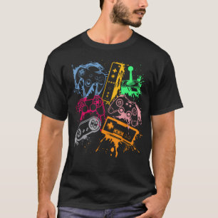 Retro-Videospielkonsolen-Controller 80er 90er T-Shirt