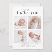 Retro Vielen Dank, dass Sie das Foto der Geburtshi Ankündigung (Vorderseite)