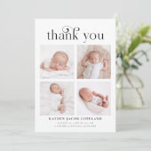 Retro Vielen Dank, dass Sie das Foto der Geburtshi Ankündigung (Stehend Vorderseite)