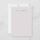 Retro Vielen Dank, dass Sie die blaue Blume auf Ih Dankeskarte (Rückseite)