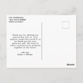 Retro Vielen Dank für Ihr Hochzeitsstipendium Foto Postkarte (Rückseite)