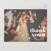 Retro Vielen Dank für Ihr Hochzeitsstipendium Foto Postkarte (Vorderseite)