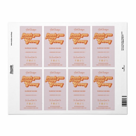 Retro Vielen Dank für Ihren Einkauf Groovy Terraco (Vorne)