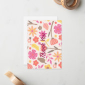 Retro Vielen Dank Mitteilungskarte (Vorderseite/Rückseite Beispiel)