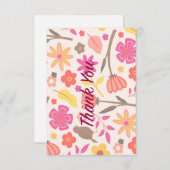 Retro Vielen Dank Mitteilungskarte (Vorne/Hinten)