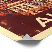 Retro Vienna City Austria Skyline-Geschenke Poster (Ecke)