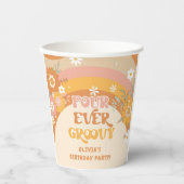 Retro vier immer großartige Geburtstagskuppen Pappbecher (Vorderseite)