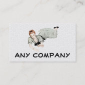 Retro Vierzigerjahre Frau, die in einem Spiegel Visitenkarte (Rückseite)