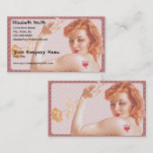 Retro Vierzigerjahre Liebe V2 Visitenkarte (Vorne/Hinten)