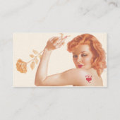 Retro Vierzigerjahre Liebe Visitenkarte (Rückseite)