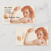 Retro Vierzigerjahre Liebe Visitenkarte (Vorne/Hinten)