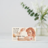 Retro Vierzigerjahre Liebe Visitenkarte (Stehend Vorderseite)