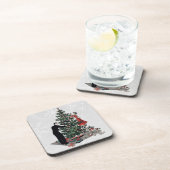 Retro Vierzigerjahre Weihnachtsbaum Untersetzer (Rechte Seite)