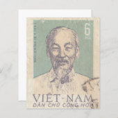 Retro vietnames postage-Briefmarke (Vorne/Hinten)