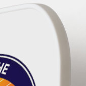 Retro Viewmaster Badge: Last Generation of Offline Pickleball Schläger (Linke Seite)