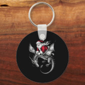 Retro Viking Pagan Christmas - Clic Santa Riding D Schlüsselanhänger (Vorderseite)