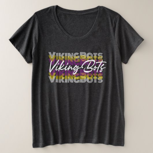 Retro VikingBots- Plus Size Clothing Große Größe T-Shirt (Design vorne)