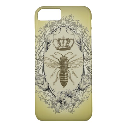 Retro Viktorianische Bienenkönigskrone Modekamera Case-Mate iPhone Hülle (Rückseite)