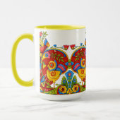 Retro-viktorianischer Vogel-Schmetterling-Fries Tasse (Links)