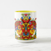 Retro-viktorianischer Vogel-Schmetterling-Fries Tasse (Zentrum)