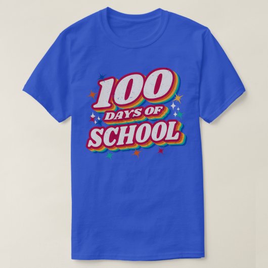 Retro Vintag 100 Schultage T-Shirt (Design vorne)