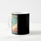 Retro Vintag 1940 Baseball Lover Limited Edition Kaffeetasse (Vorderseite Links)