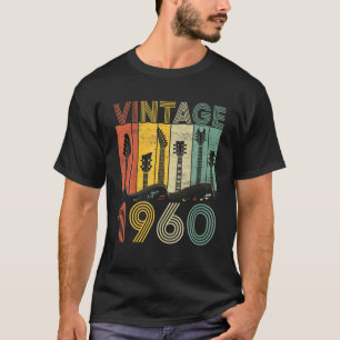 Retro Vintag 1960 Gitarrist 1960 Geburtstagsgitarr T-Shirt