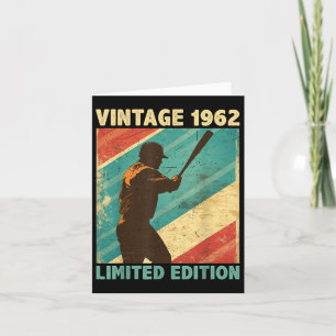 Retro Vintag 1962 Baseball Lover Limited Edition Karte