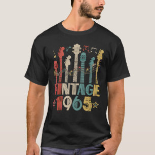 Retro Vintag 1965 Gitarre Lover 1965 Geburtstag T-Shirt